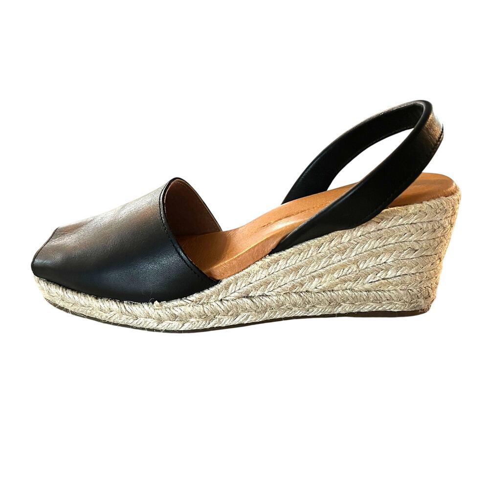 The Spanish Sandals Co Black espadrille wedges - Picture 4 of 8